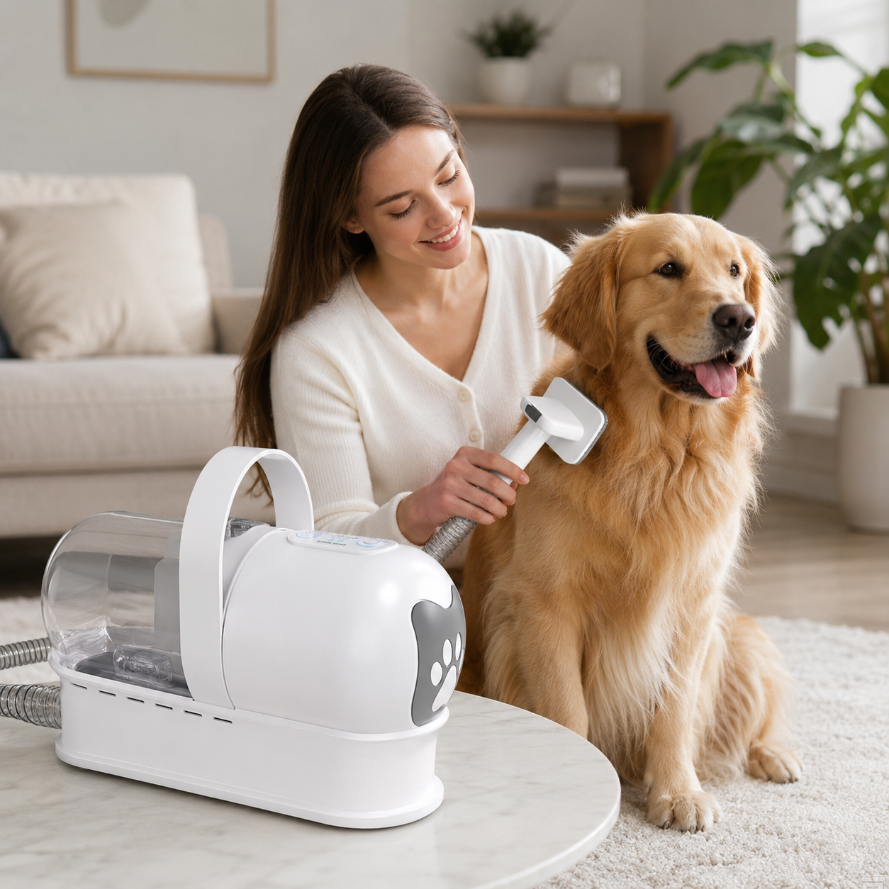 Sèche-Poils & Aspirateur Toilettage 7-en-1 pour Chien et Chat – 13000Pa