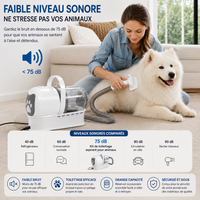 Sèche-Poils & Aspirateur Toilettage 7-en-1 pour Chien et Chat – 13000Pa