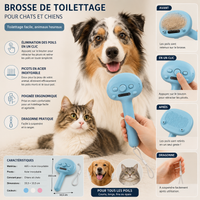 Peigne Autonettoyant pour Chien et Chat – Brosse à Vapeur Électrique Multifonction