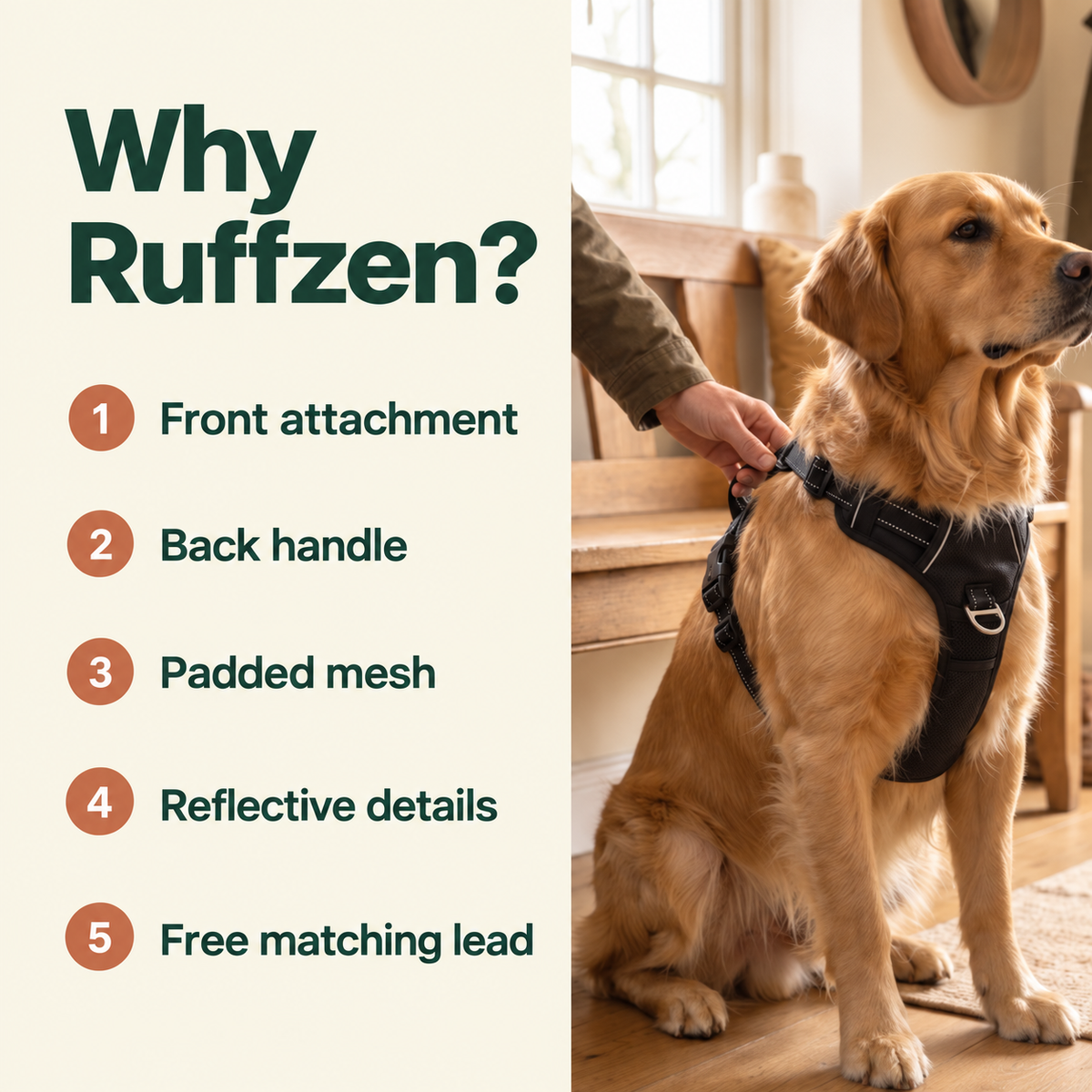 Ruffzen no-pull harness product image